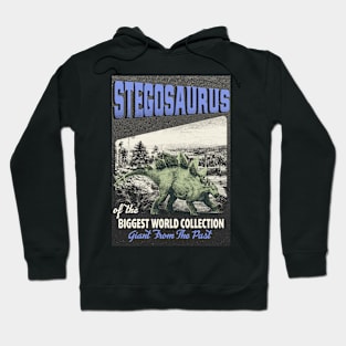 Stegosaurus Retro Art - The Biggest World Collection / Giant From The Past Hoodie